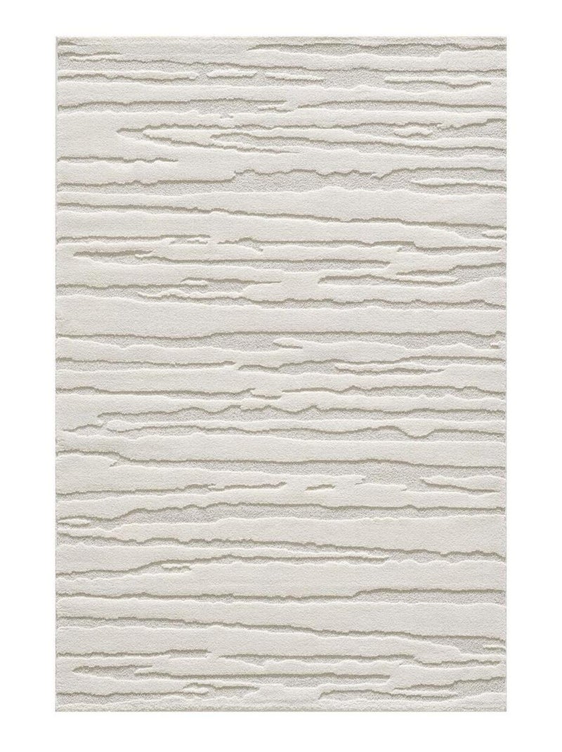 Tapis salon et chambre tissé motif simple LYN9 CERVAG Ecru - Kiabi