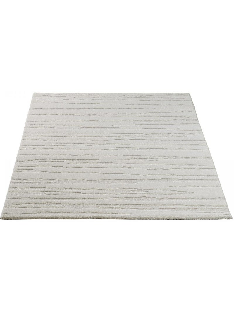 Tapis salon et chambre tissé motif simple LYN9 CERVAG Ecru - Kiabi