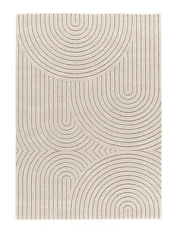 Tapis salon et chambre tissé motif simple RIVIERA 1