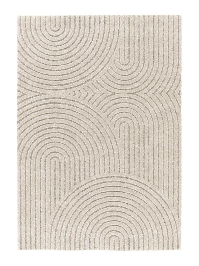 Tapis salon et chambre tissé motif simple RIVIERA 1 Beige - Kiabi