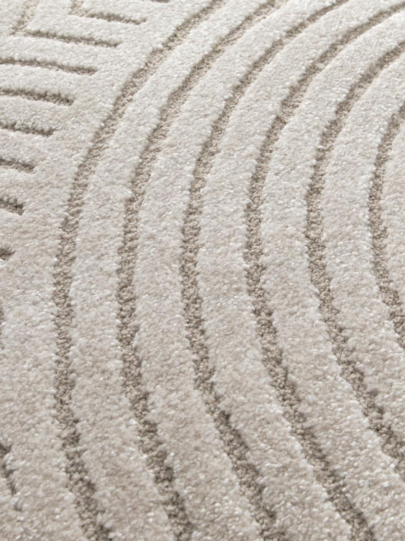 Tapis salon et chambre tissé motif simple RIVIERA 1 Beige - Kiabi