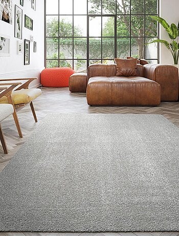 Tapis salon et chambre tissé motif uni ALEGRIA