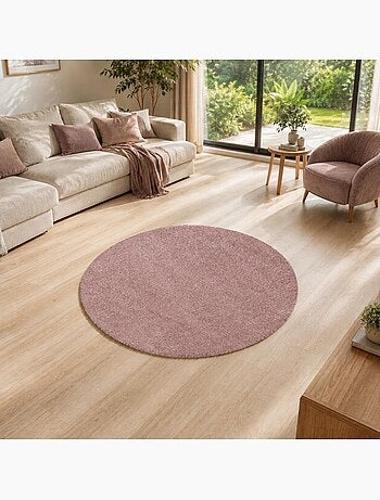 Tapis salon et chambre tissé motif uni ALEGRIA