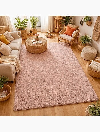 Tapis salon et chambre tissé motif uni ALEGRIA