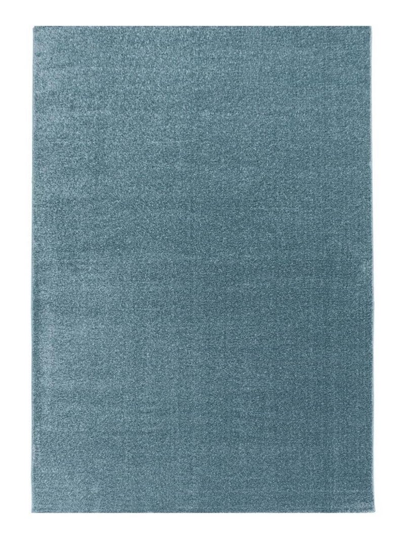 Tapis salon et chambre tissé motif uni BENAPO Bleu - Kiabi