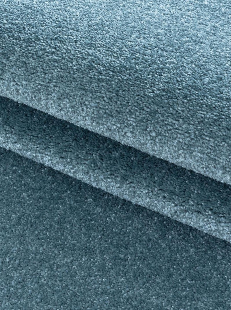 Tapis salon et chambre tissé motif uni BENAPO Bleu - Kiabi