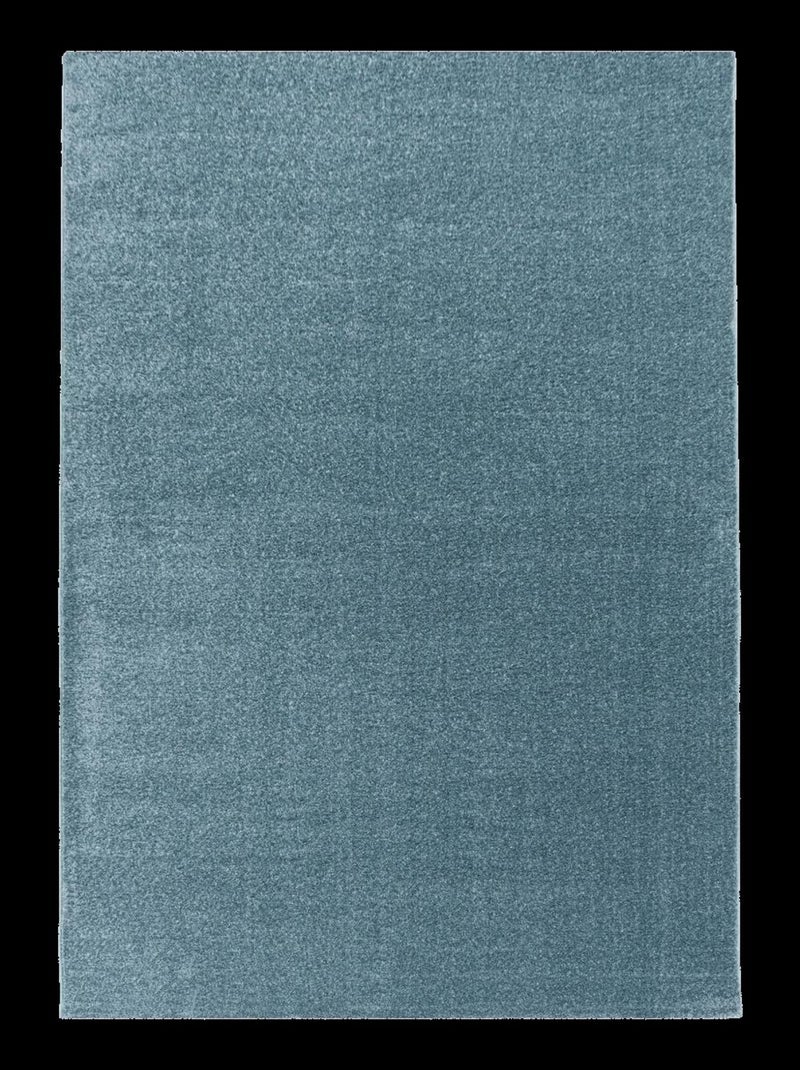 Tapis salon et chambre tissé motif uni BENAPO Bleu - Kiabi