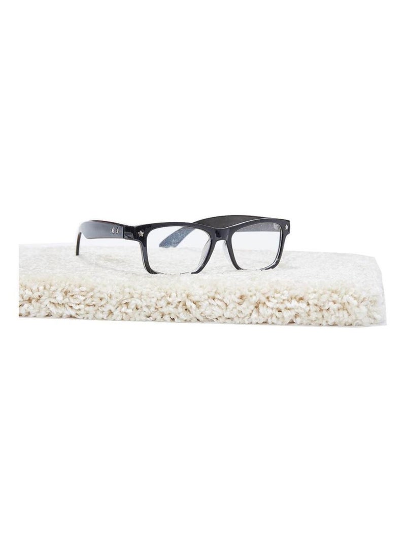 Tapis salon et chambre tissé motif uni EPAISSIA + Blanc - Kiabi