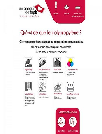 Tapis salon et chambre tissé motif uni EPAISSIA +