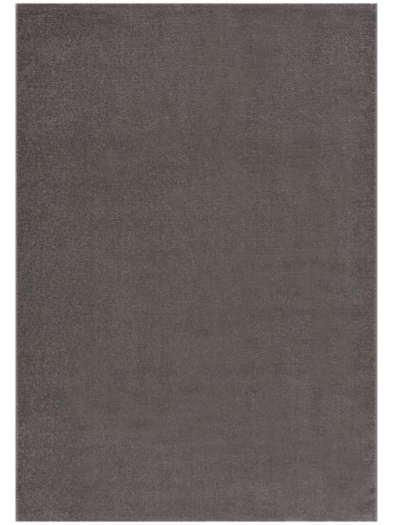 Tapis salon et chambre tissé motif uni nossa Argent - Kiabi
