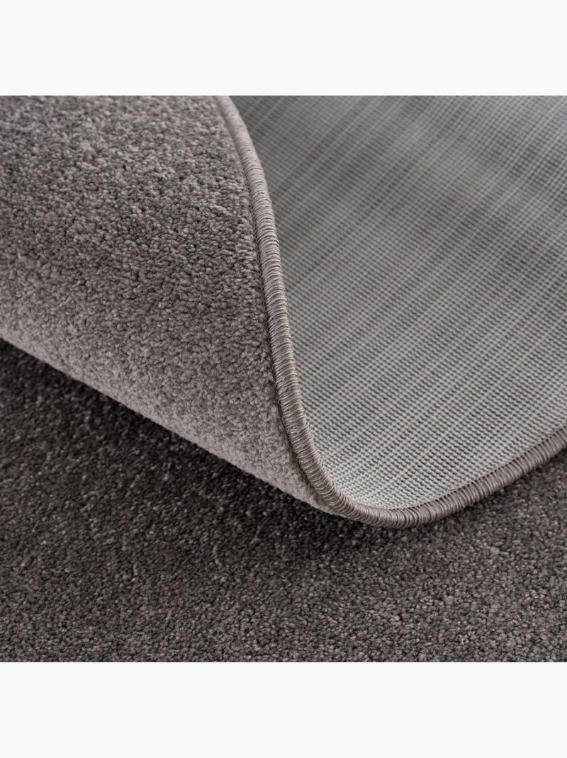 Tapis salon et chambre tissé motif uni nossa Argent - Kiabi