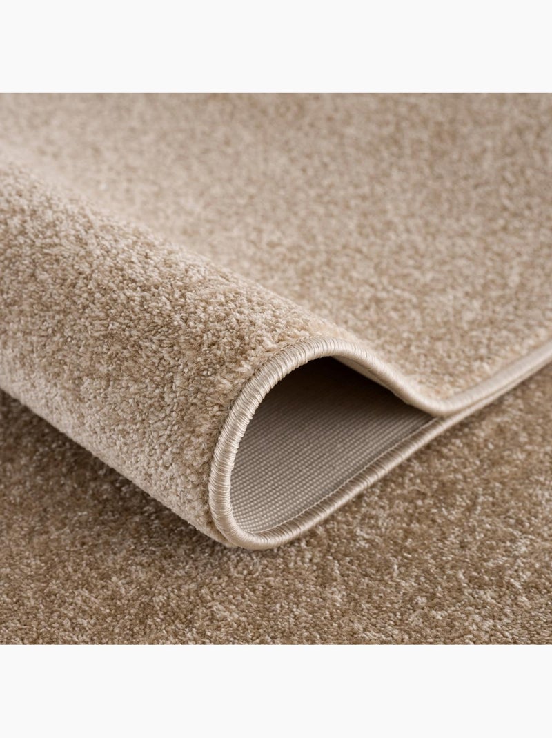 Tapis salon et chambre tissé motif uni NOSSA Beige - Kiabi