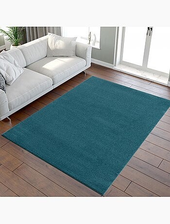 Tapis rond tissé motif uni NOSSA