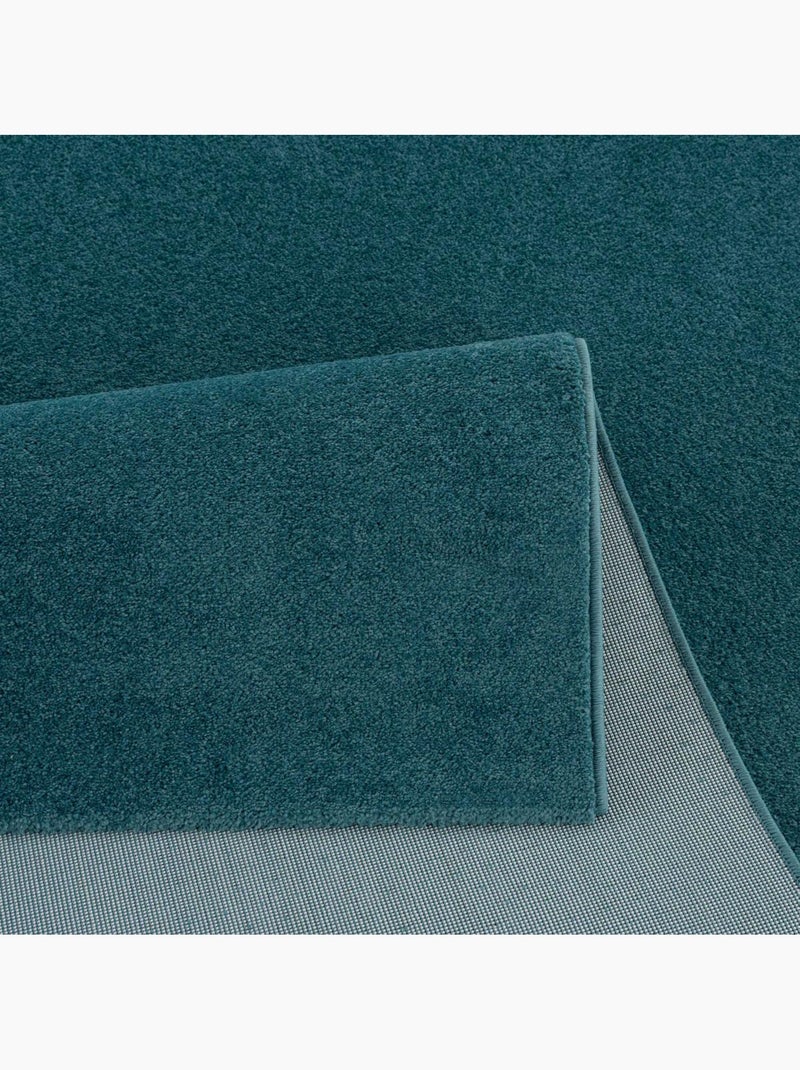 Tapis salon et chambre tissé motif uni NOSSA Bleu - Kiabi