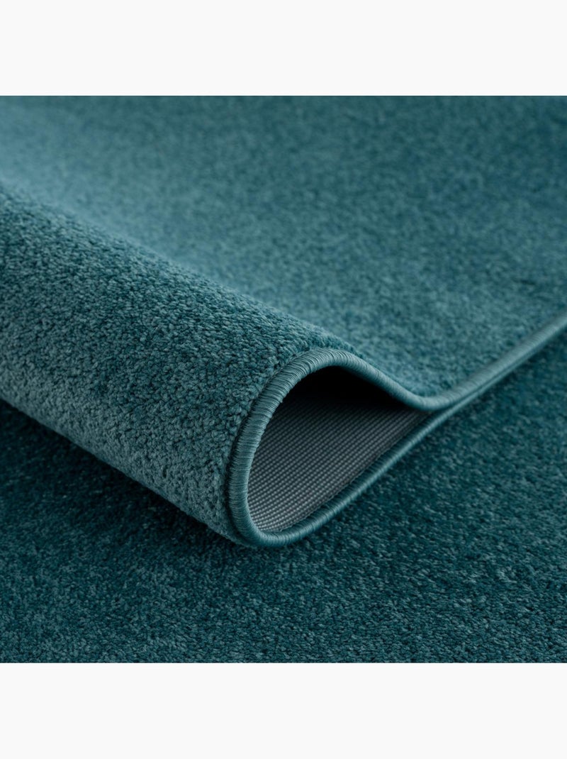 Tapis salon et chambre tissé motif uni NOSSA Bleu - Kiabi