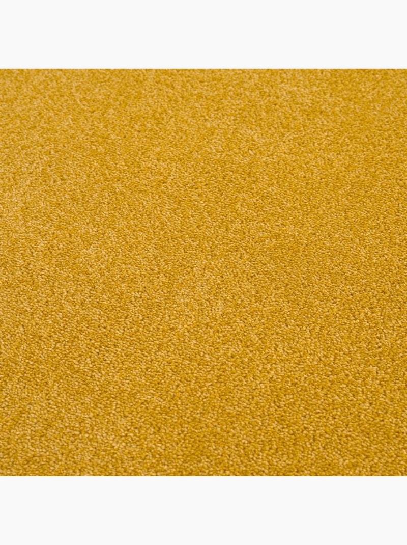Tapis salon et chambre tissé motif uni NOSSA Jaune - Kiabi