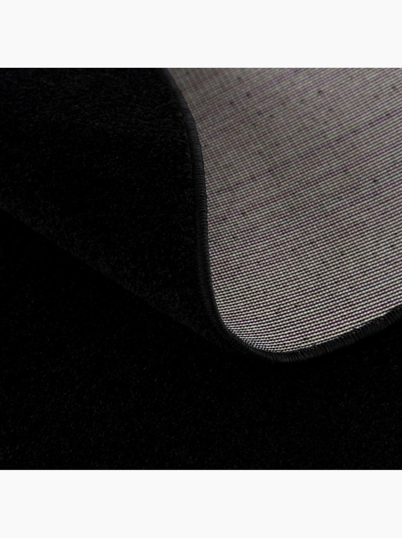 Tapis salon et chambre tissé motif uni NOSSA Noir - Kiabi