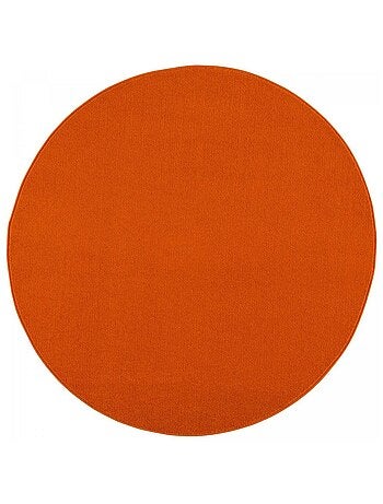 Tapis rond tissé motif uni NOSSA