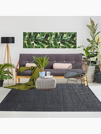 Tapis salon et chambre tissé motif uni SOULA