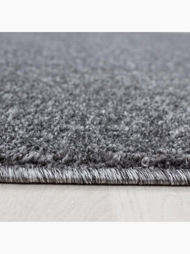 Tapis salon et chambre tissé motif uni SOULA Gris - Kiabi