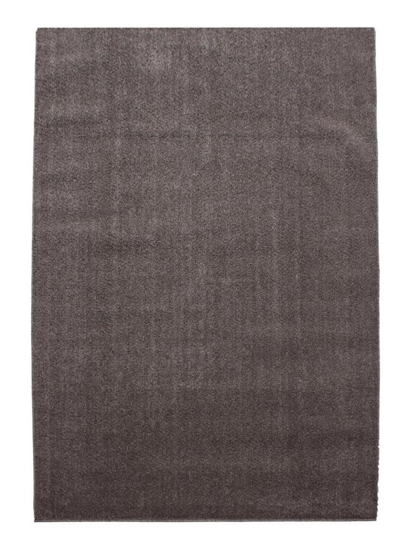 Tapis salon et chambre tissé motif uni SOULA Marron - Kiabi