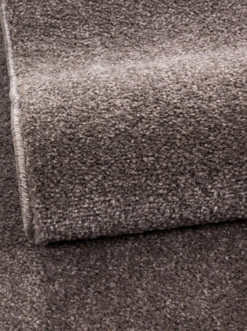 Tapis salon et chambre tissé motif uni SOULA Marron - Kiabi