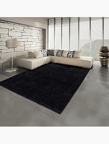 Tapis salon et chambre tissé motif uni SOULA