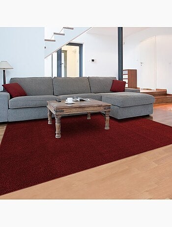 Tapis salon et chambre tissé motif uni SOULA