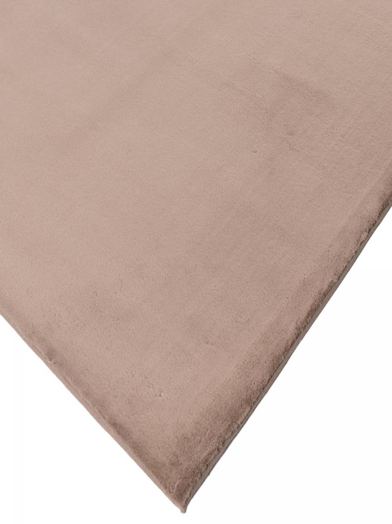 Tapis salon et chambre tissé motif uni SUPERSOFT Beige - Kiabi