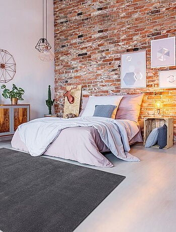 Tapis salon et chambre tissé motif uni UNYLE