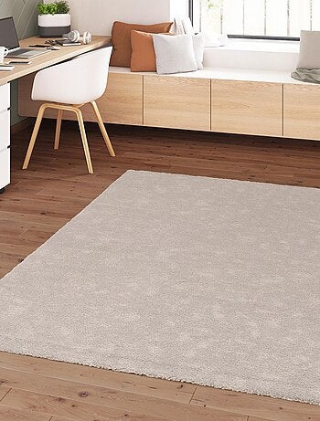 Tapis salon et chambre tissé motif uni VELURE 1
