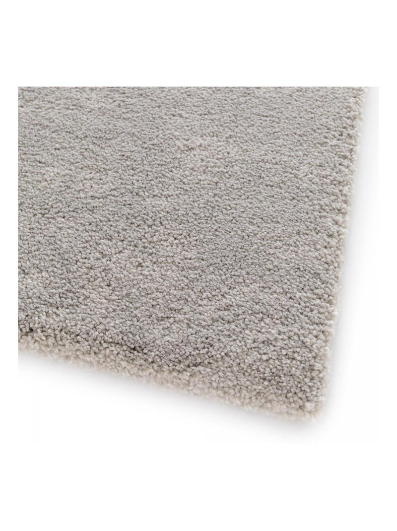 Tapis salon et chambre tissé motif uni VELURE 1 Gris - Kiabi