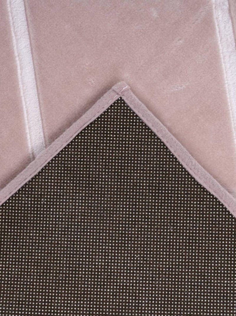 Tapis salon et chambre tufté motif géométrique NOKAL 1 Rose - Kiabi