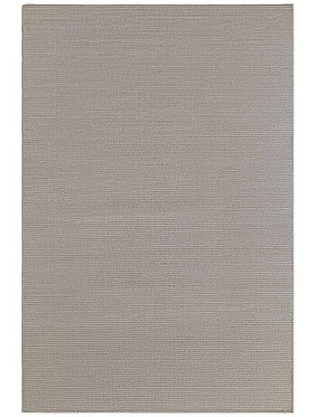Tapis salon faux uni, poils ras, design épuré, dolomite, confort