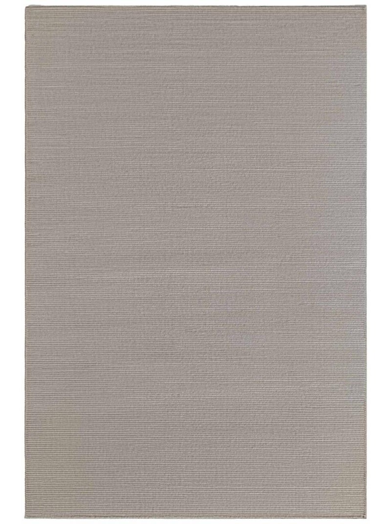 Tapis salon faux uni, poils ras, design épuré, dolomite, confort Gris - Kiabi
