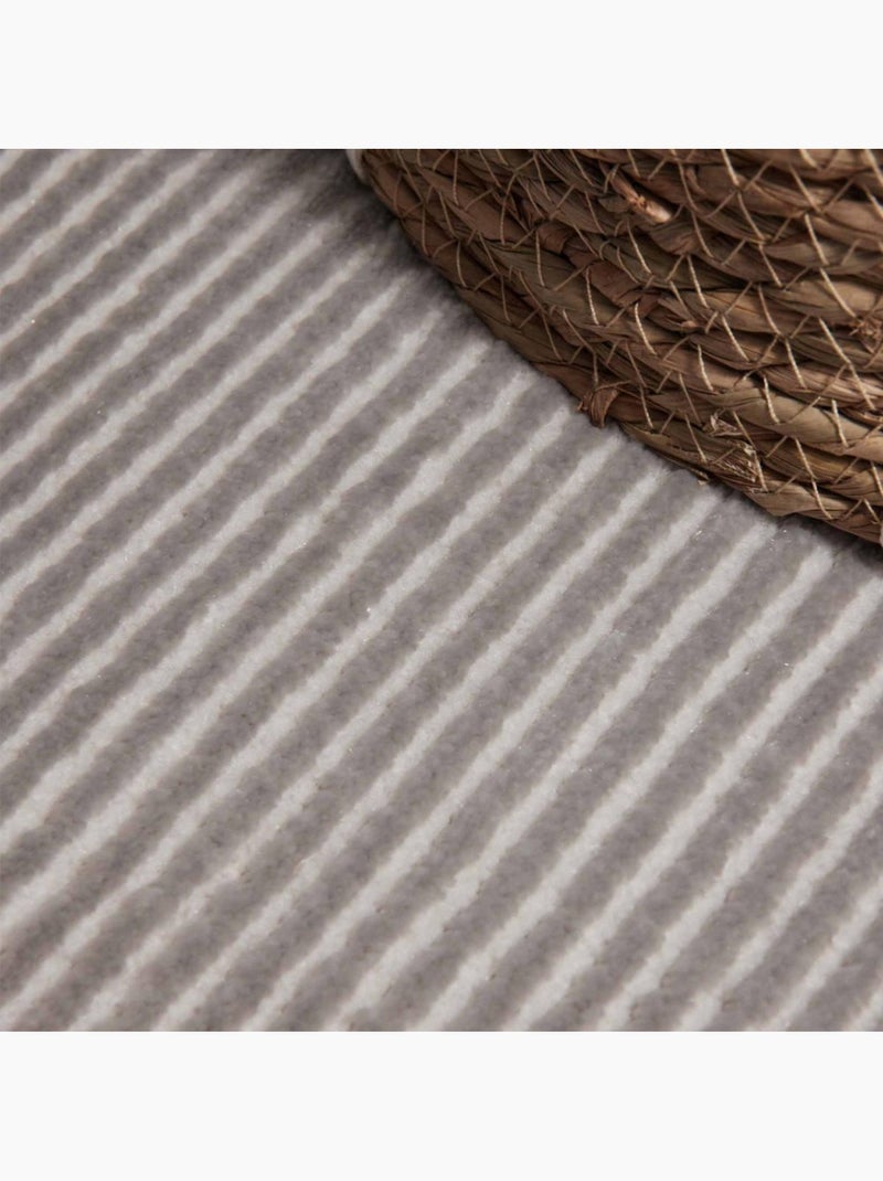 Tapis salon faux uni, poils ras, design épuré, dolomite, confort Gris - Kiabi