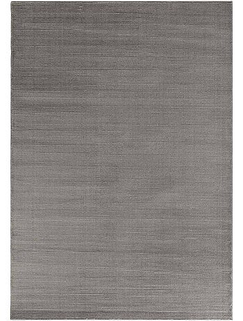 Tapis salon faux uni, poils ras, design épuré, dolomite, confort