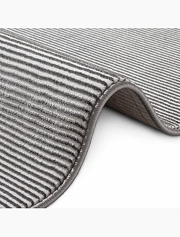 Tapis salon faux uni, poils ras, design épuré, dolomite, confort