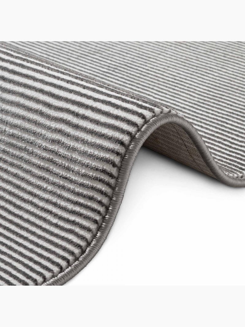 Tapis salon faux uni, poils ras, design épuré, dolomite, confort Multicolore - Kiabi