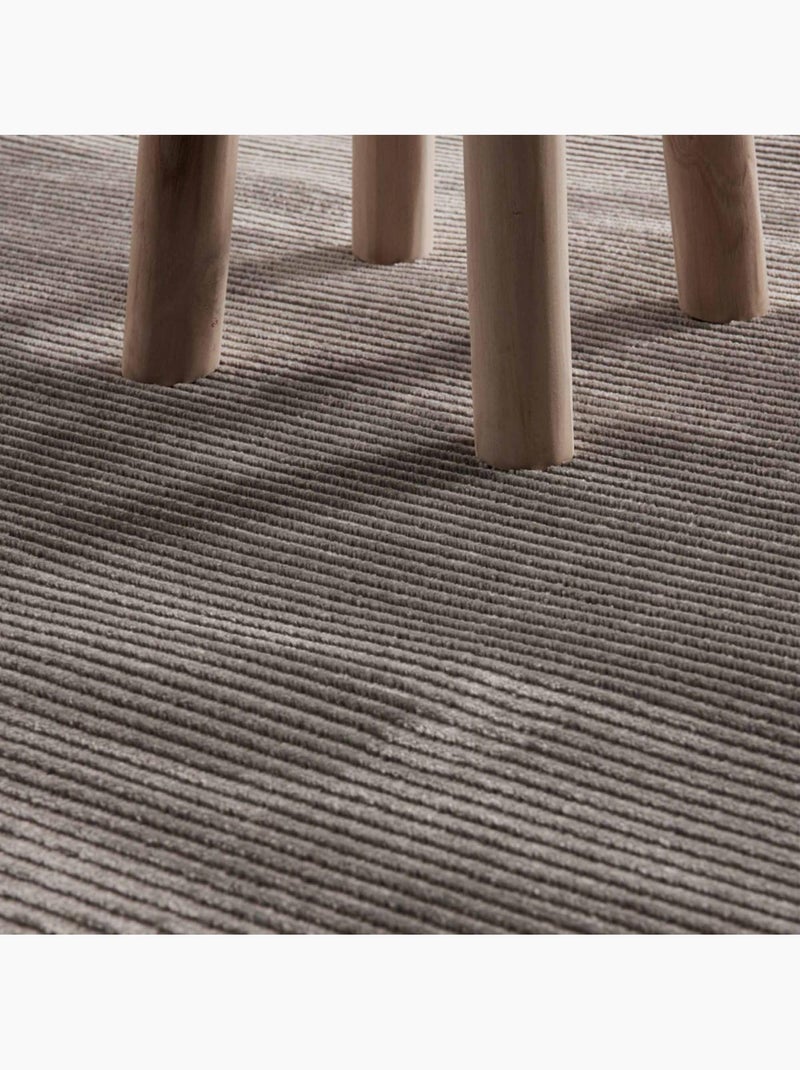 Tapis salon faux uni, poils ras, design épuré, dolomite, confort Multicolore - Kiabi