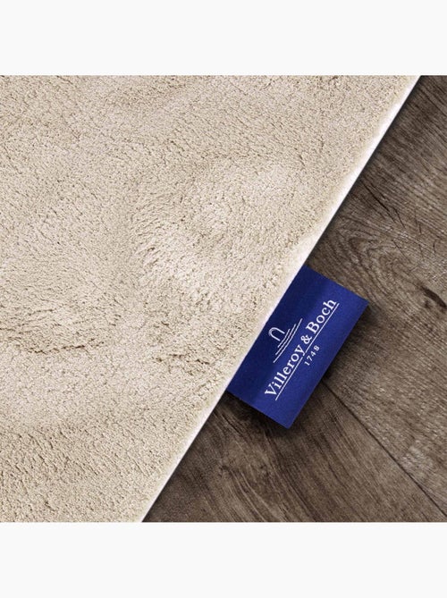 Tapis salon faux uni poils ras, tissé polyester confortable, leon - Kiabi