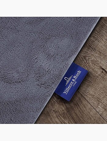 Tapis salon faux uni poils ras, tissé polyester confortable, leon