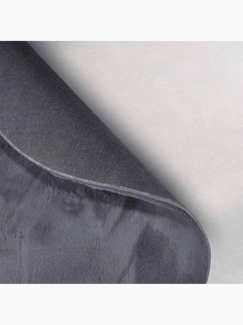Tapis salon faux uni poils ras, tissé polyester confortable, leon - Kiabi