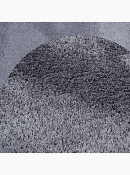 Tapis salon faux uni poils ras, tissé polyester confortable, leon - Kiabi