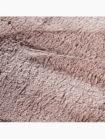 Tapis salon faux uni poils ras, tissé polyester confortable, leon