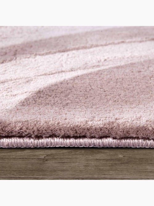 Tapis salon faux uni poils ras, tissé polyester confortable, leon - Kiabi