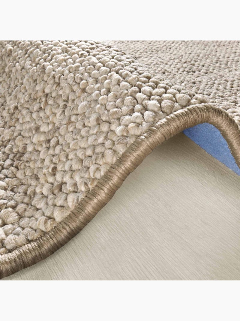 Tapis salon faux uni poils ras, tufti, doux et entretien facile Beige - Kiabi