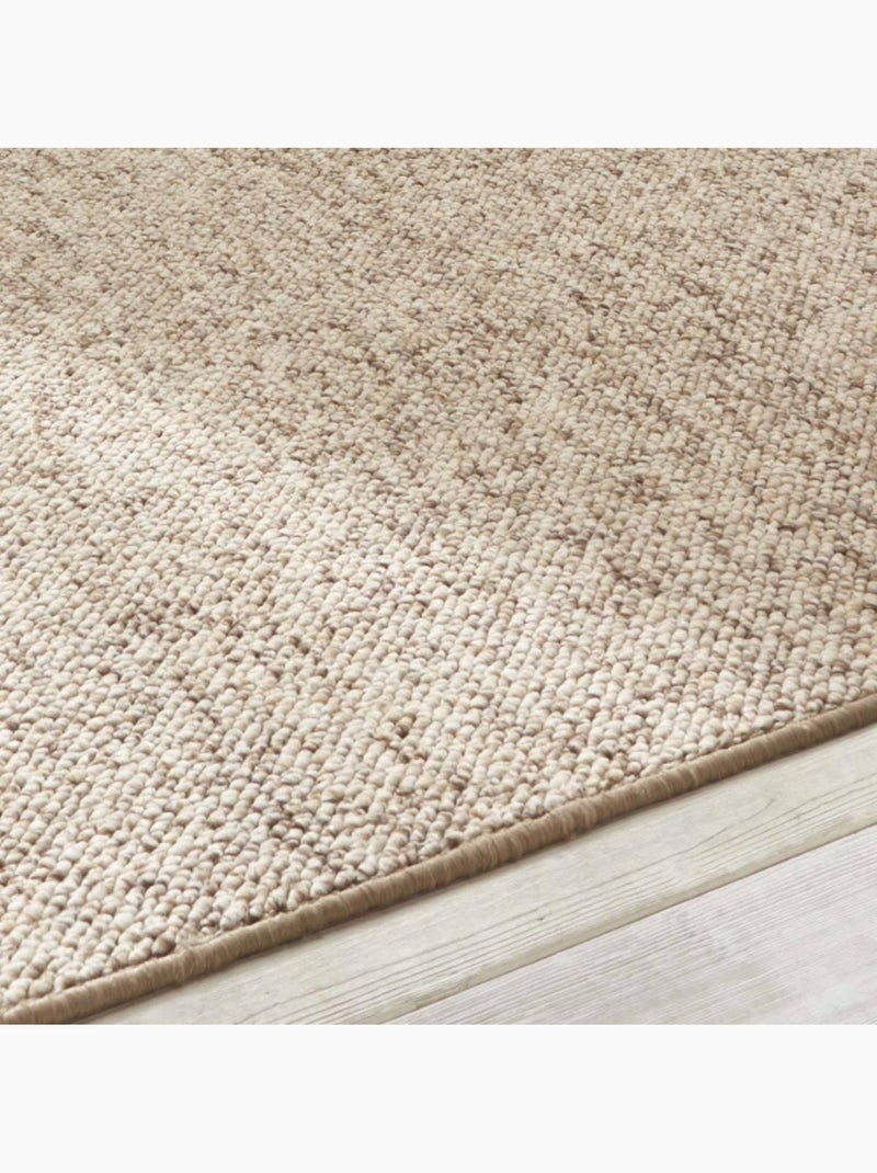 Tapis salon faux uni poils ras, tufti, doux et entretien facile Beige - Kiabi