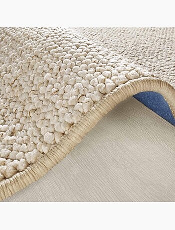 Tapis salon faux uni poils ras, tufti, doux et entretien facile