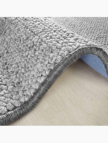 Tapis salon faux uni poils ras, tufti, doux et entretien facile
